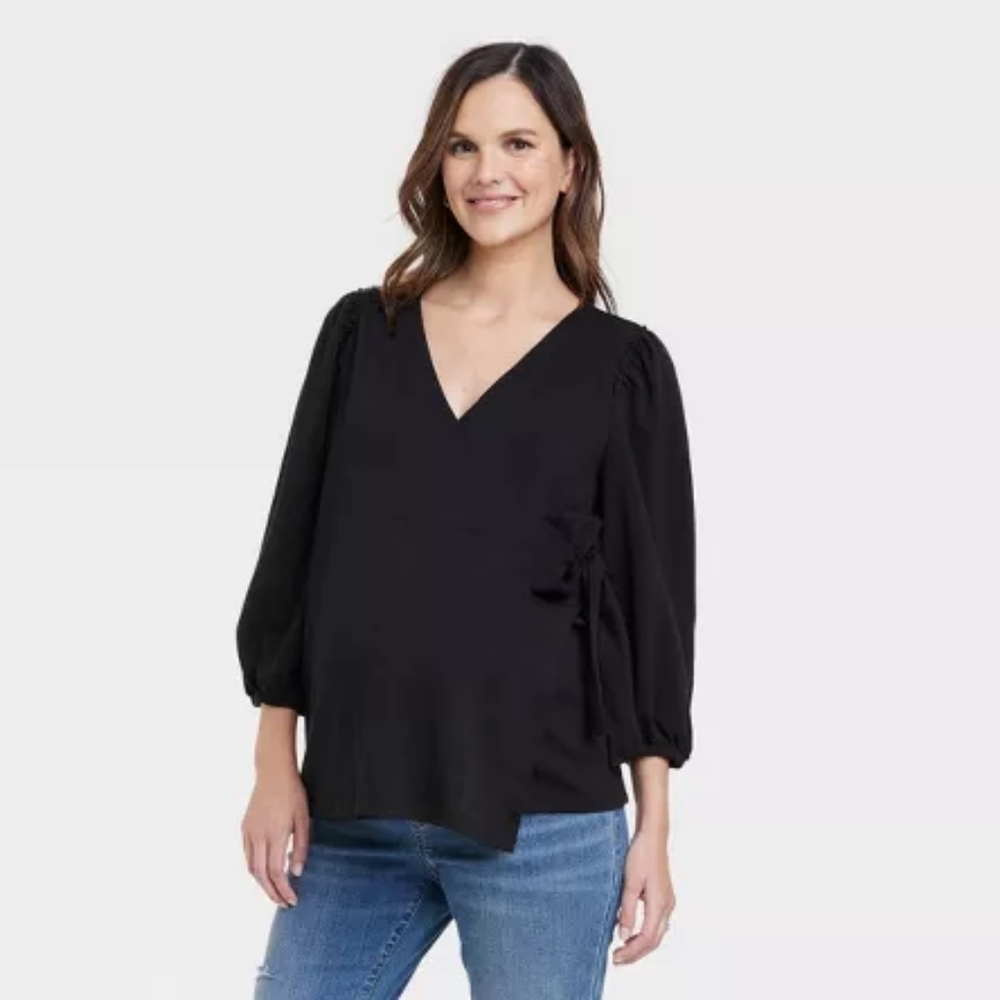 Nwt Isabel Sz Medium Maternity Wrap Top
